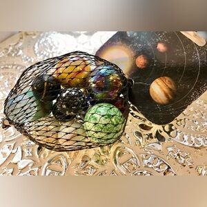 NEW Smithsonian Institute Create Your Own Solar System Glass Marbles Planets Toy